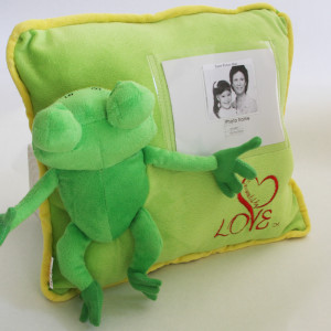 Ribbit personalized pillow Surrounded By Love